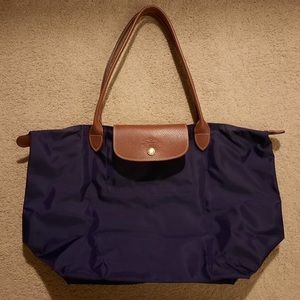 Longchamp le Pilage Pilberry Purple bag